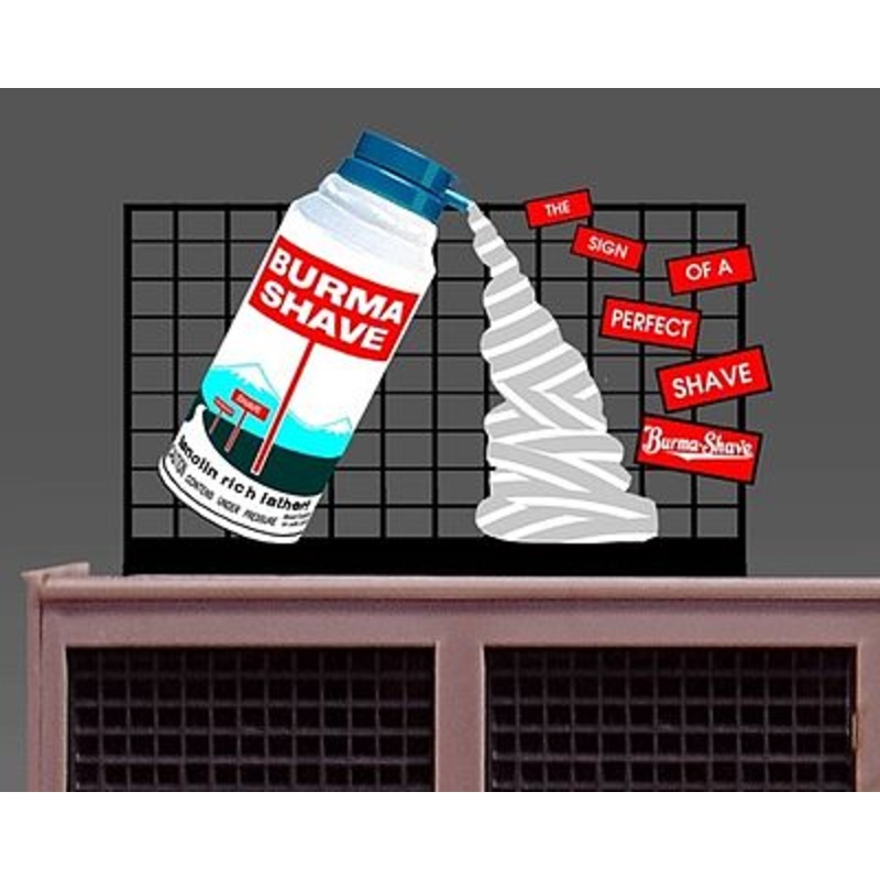 Burma Shave Animated Neon Billboard