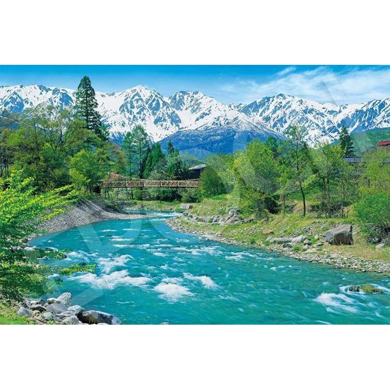 Epoch 09-043s Jigsaw Puzzle Hakuba Three Mountains and Clear Stream – Nagano (1000 Pieces)