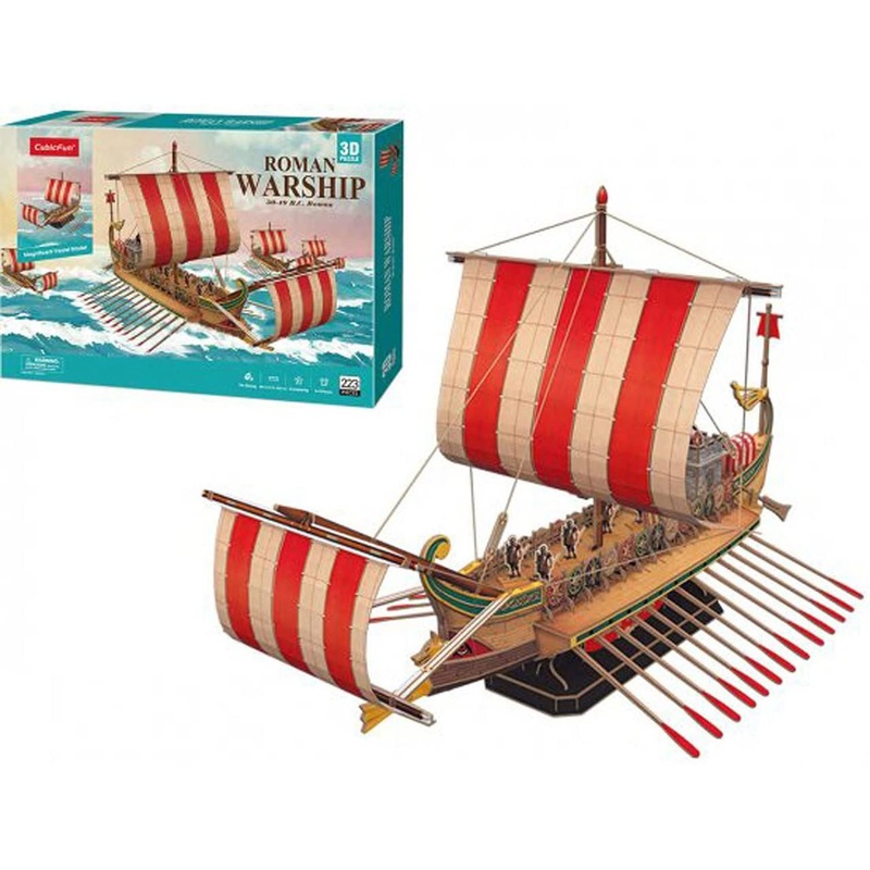 Heart Art Collection Jigsaw Puzzle 3D Puzzle 3D Craft Model Roman Warship (Ancient Roman Warship)  (223 Pieces)