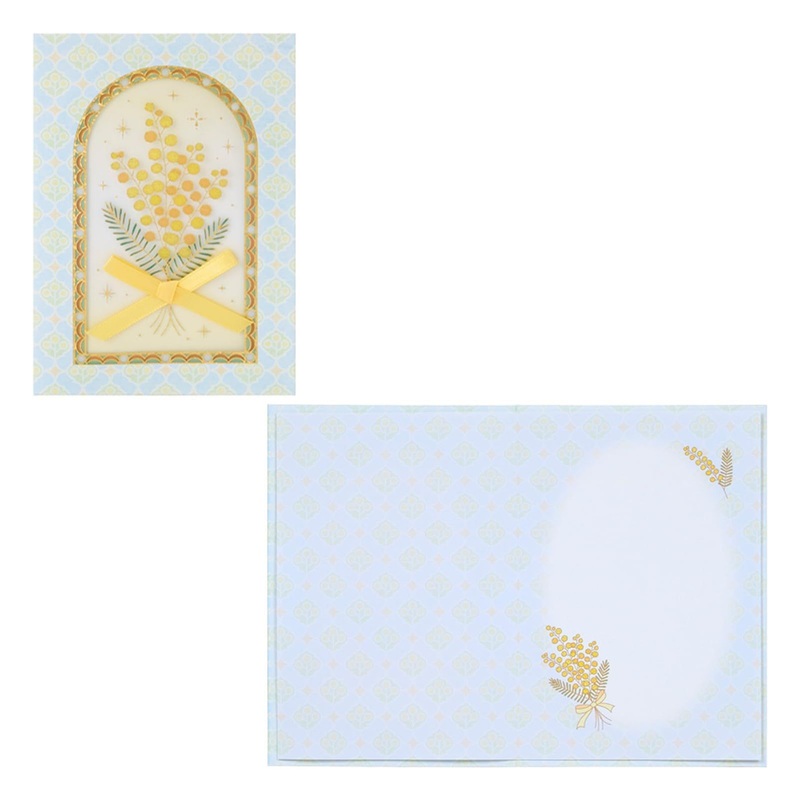 Sanrio Greeting Card Message Card Multipurpose Mimosa
