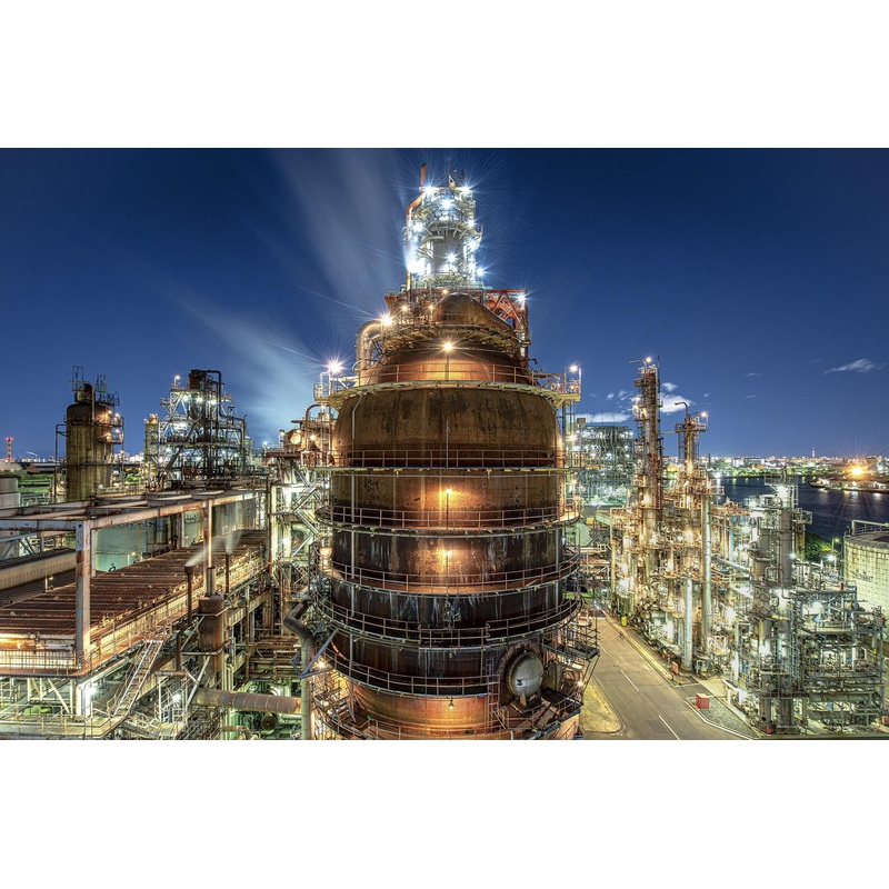 Jigsaw Puzzle 10-1486 Flexicoker Kawasaki Factory Night View Toa Oil (1000 Pieces)