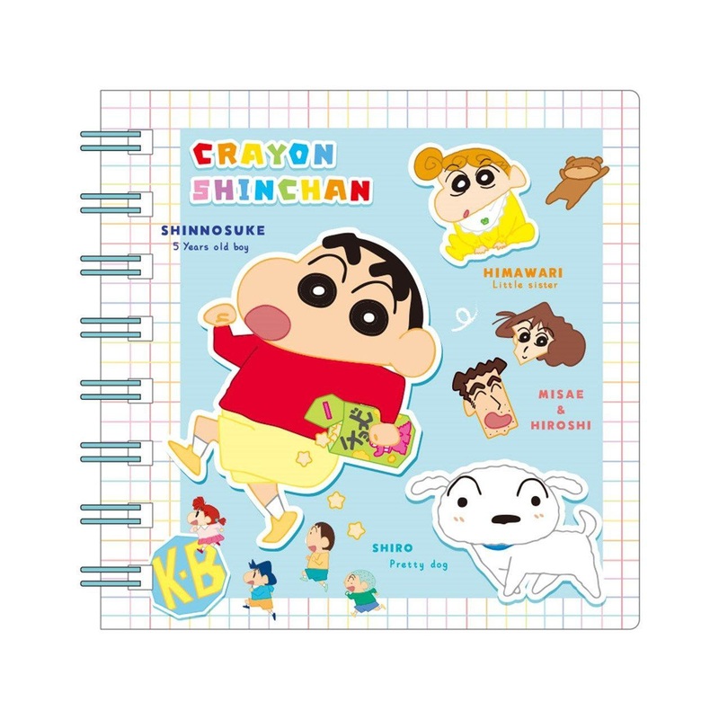 T’s Factory Crayon Shin-chan Square Ring Notebook Sticker