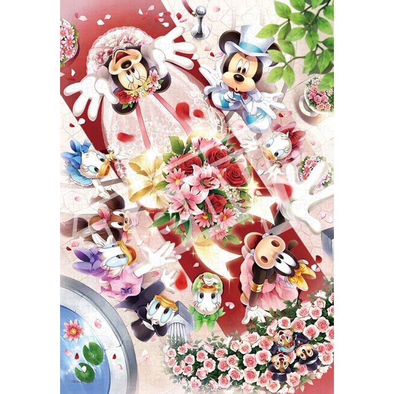 Tenyo 500-629 Jigsaw Puzzle Disney Mickey Mouse Wedding (Stained Art) (500 S-Pieces)