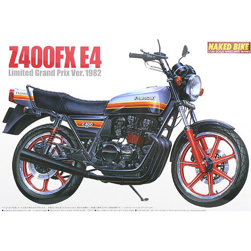 Aoshima Naked Bike 68 47705 Kawasaki Z400FX E4 Limited 1/12 Scale Kit