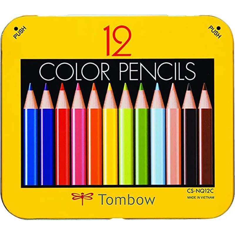 Tombow Mini Colored Pencil Pack with 12 Color NQ Sharpener