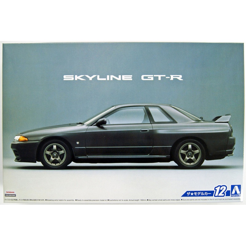 Aoshima 51634 The Model Car 12 NISSAN BNR32 Skyline GT-R 89 1/24 Scale Kit