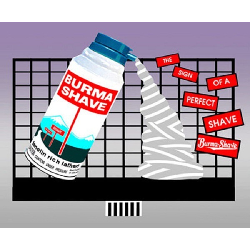 Burma Shave Animated Neon Small Billboard