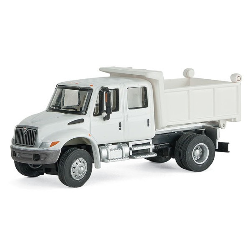 International(R) 4300 White Crew Cab Dump Truck