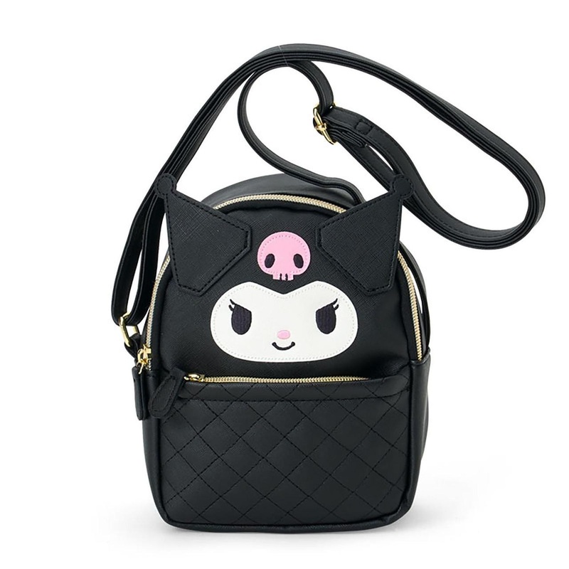 Sanrio Kuromi Face-Shaped Shoulder Bag PU Leather