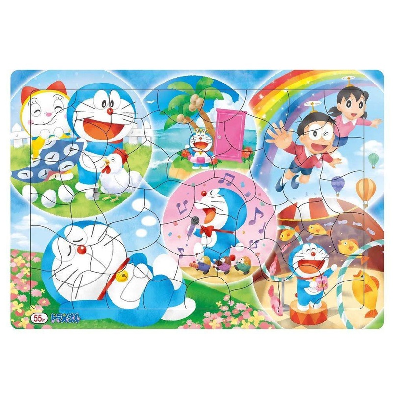 Showa Note 151214703 Jigsaw Puzzle Doraemon B4 Puzzle 03 (with Fun Board) (55 Pieces)