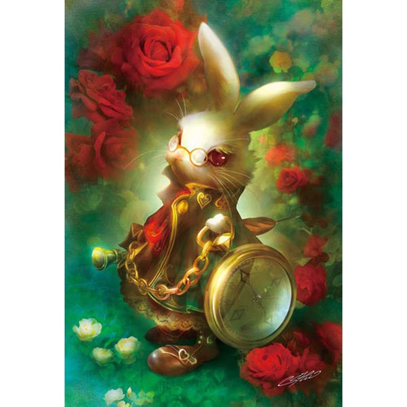 APPLEOne Jigsaw Puzzle 300-318 Alice In Wonderland White Rabbit (300 Pieces)