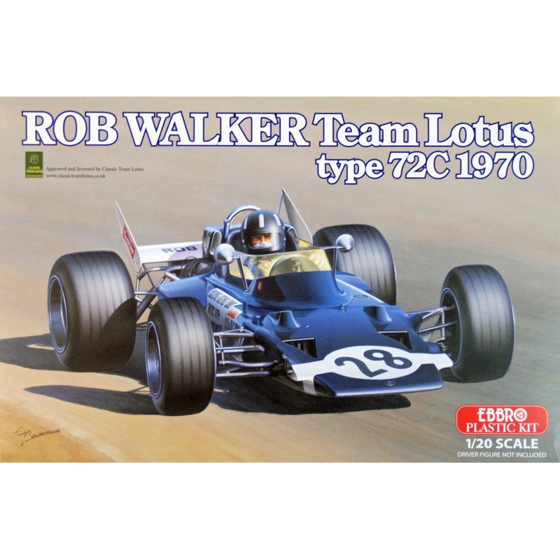 Ebbro 20002 Rob Walker Team Lotus type 72C (1970) 1/20 Scale plastic model Kit