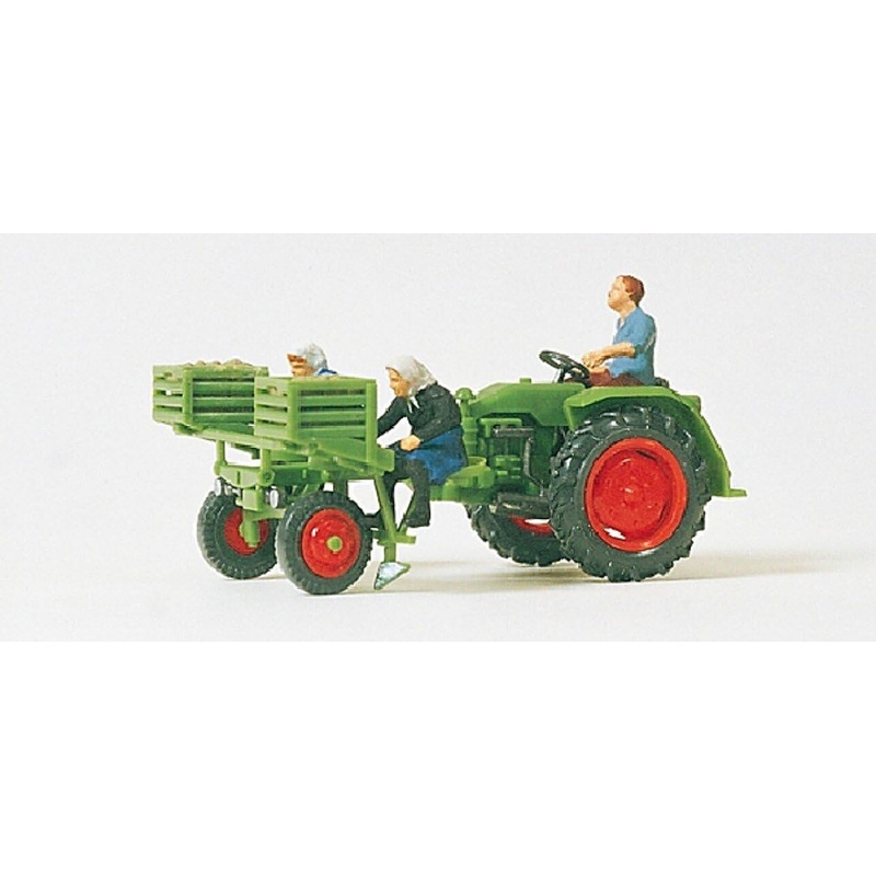 Tractor with Potato Planter & 3 Figures