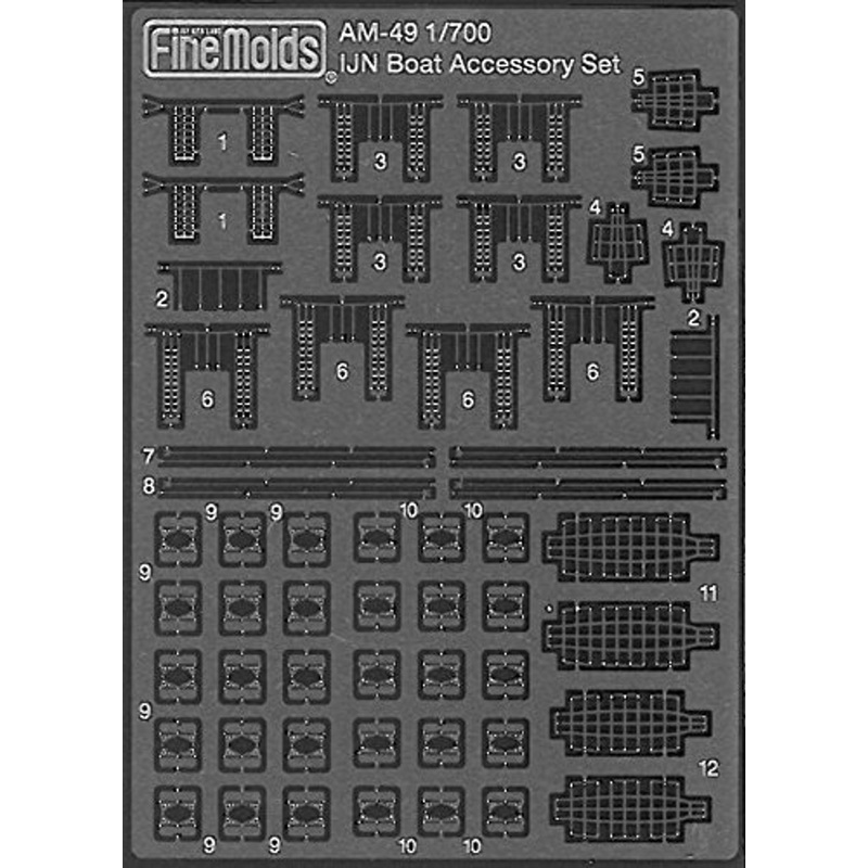 Fine Molds Etching AM-49 IJN Boat Accessory Set 1/700 Scale