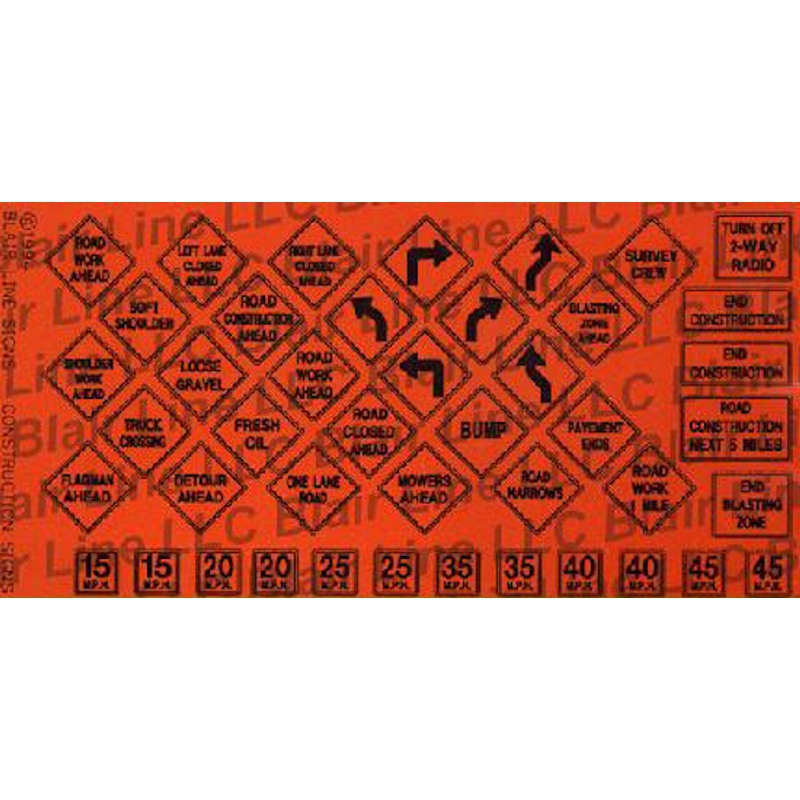 Highway Construction Zone Signs