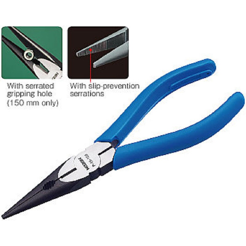 Hozan P-015-150 (P-15-150) LONG NOSE PLIERS WITH SIDE CUTTER