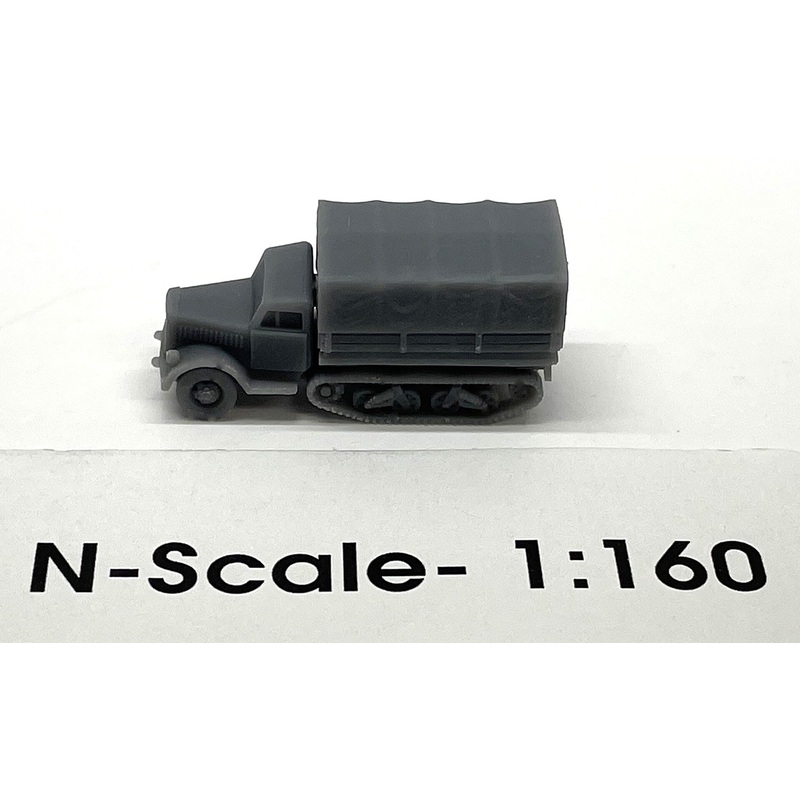 N Half track canvas cvbed flcar load