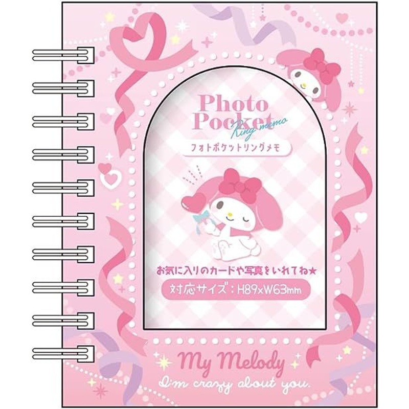 T’s Factory Sanrio Photo Pocket Ring Memo Heart Ribbon – My Melody