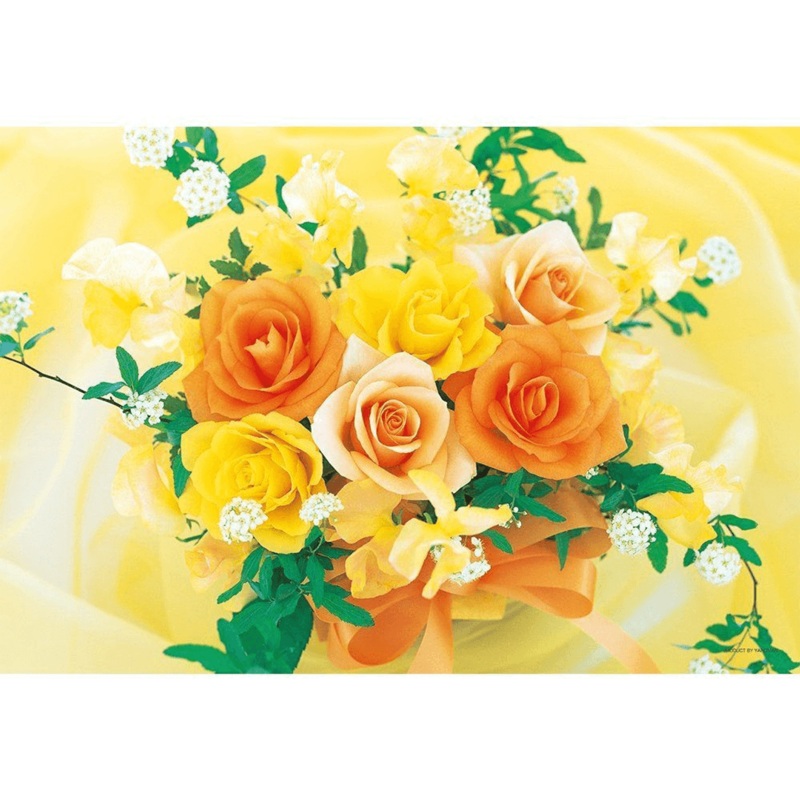 Yanoman Jigsaw Puzzle 03-811 Flower Art Yellow Happy Bouquet (300 Pieces)