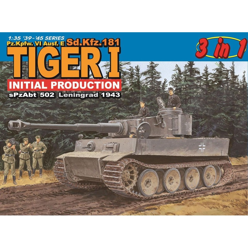 DRAGON 1/35 WW.II German Army Tiger I Very Early Type 502nd Heavy Tank Battalion Leningrad 1943 e Plastic Model