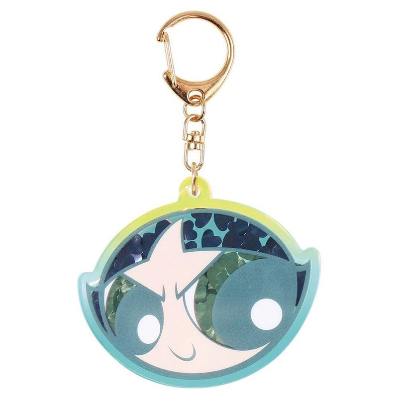 T’s Factory Buttercup Holographic Glitter Keychain The Powerpuff Girls