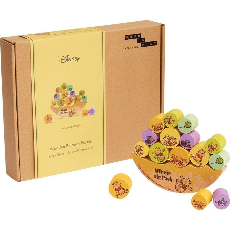 Yanoman 607-05 Jigsaw Puzzle Woodisplay Balance Puzzle Winnie the Pooh (12 Pcs.)