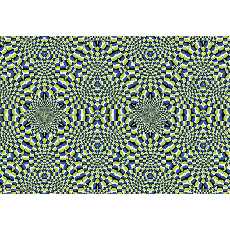 Beverly L84-013 Jigsaw Puzzle Optical Illusion Design Round Green (150 L-Pieces)