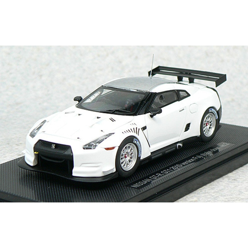 Ebbro 44318 Nissan GT-R GT1 2010Version Fuji Shakedown No.2 (White) 1/43 Scale