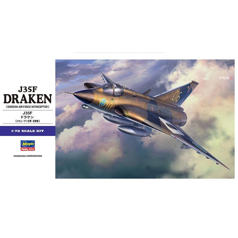 Hasegawa 1/72 J35F Draken Plastic Model