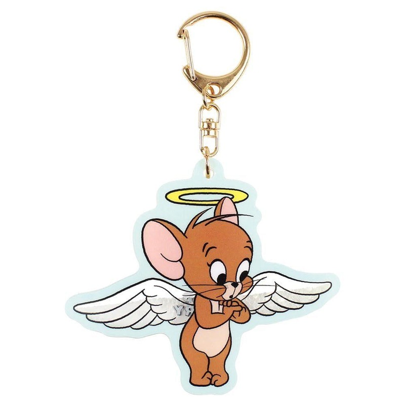 T’s Factory Jerry Angel Ver. Holographic Glitter Keychain Tom And Jerry