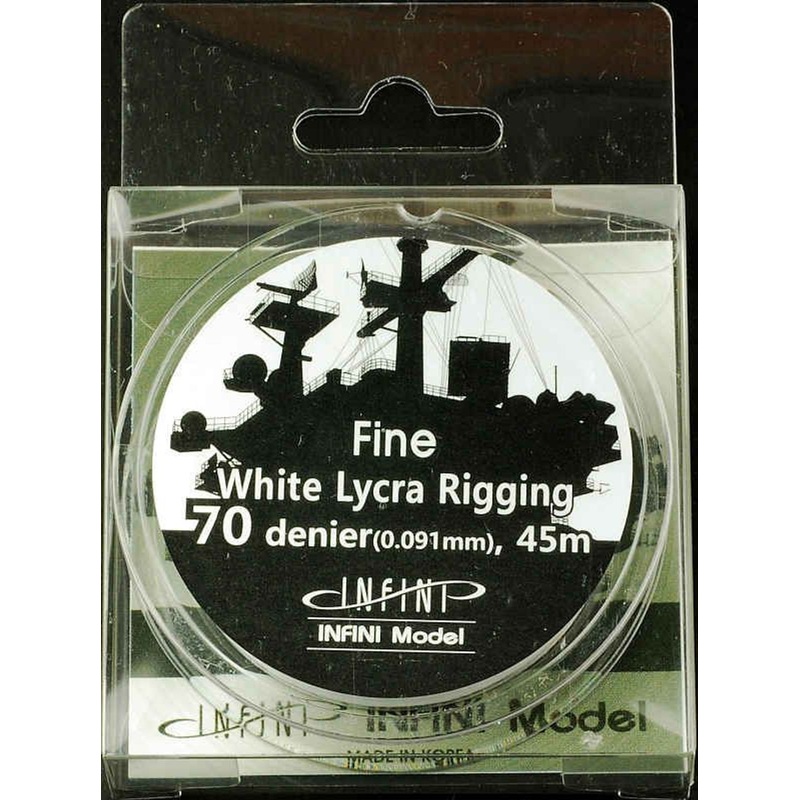 INFINI Model Fine White Lycra Rigging 70 Denier 45m (145ft)