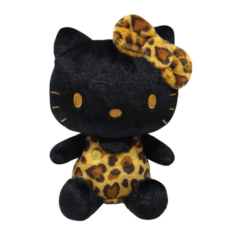 Kcompany Hello Kitty Leopard Print Series Sitting Plush BK/BR