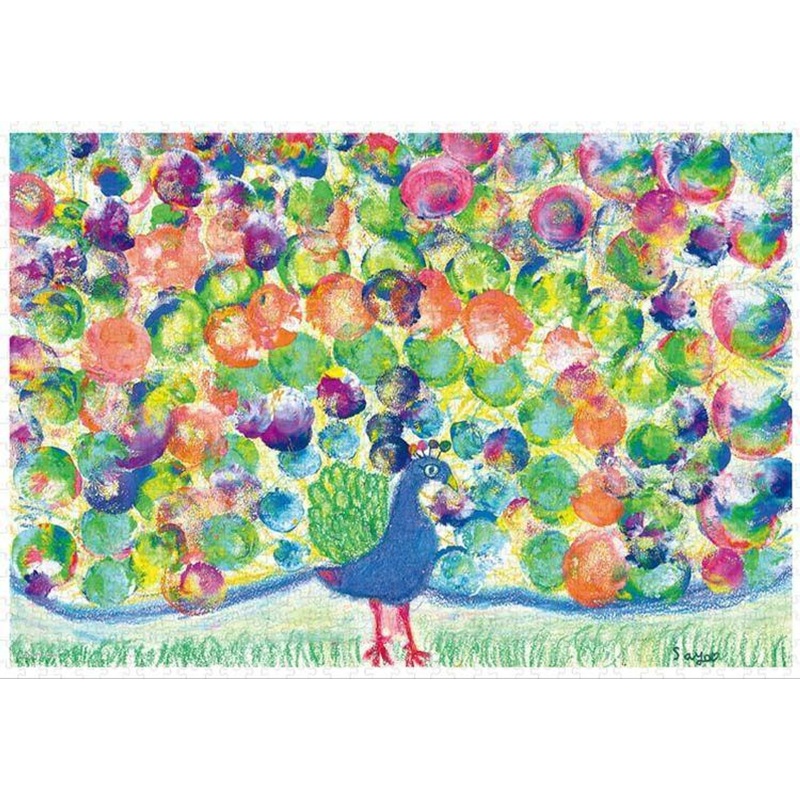 Tenyo TP-1000-621 Jigsaw Puzzle Peacock Carrying Flowers Pure White (1000 Pieces)