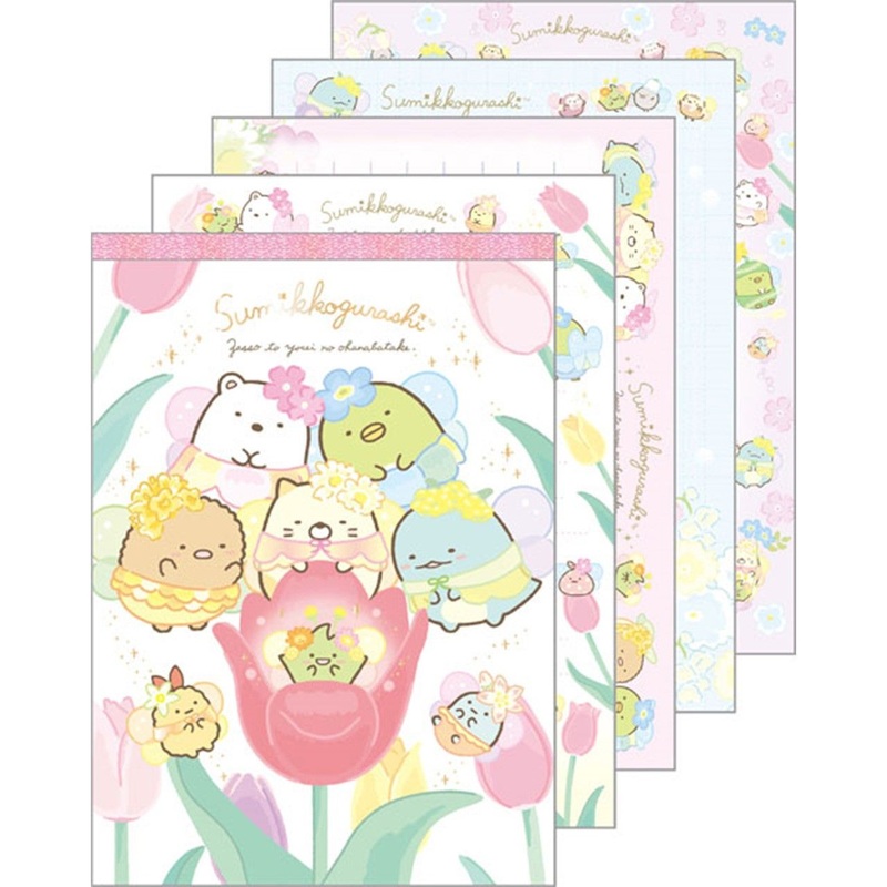 San-x Memo Pads – Sumikko Gurashi – Flower Garden