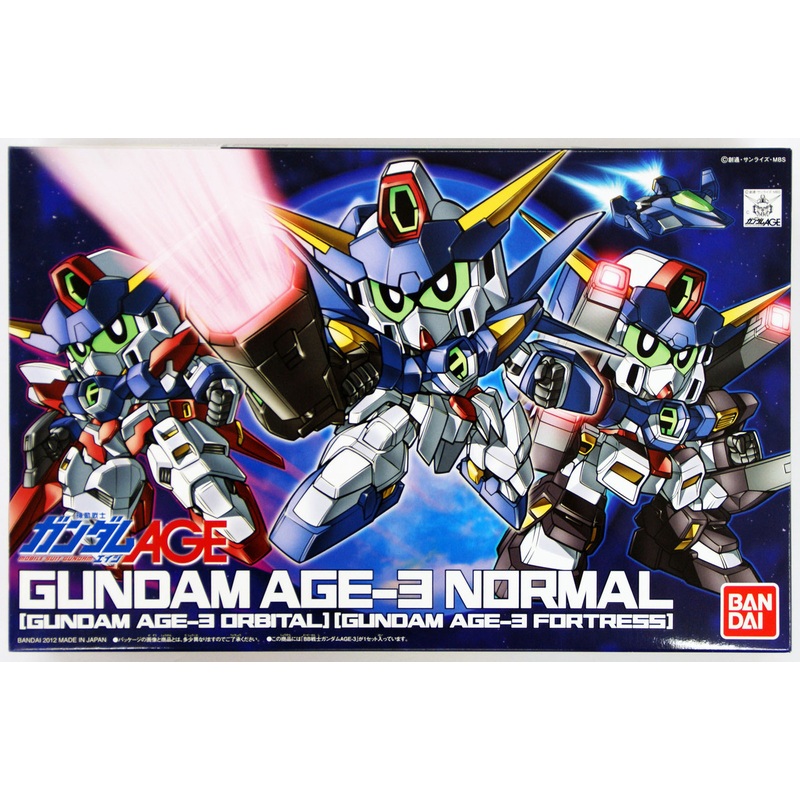 Bandai SD BB 372 Gundam Age-3 (Normal/ Orbital/ Fortress) Plastic Model Kit