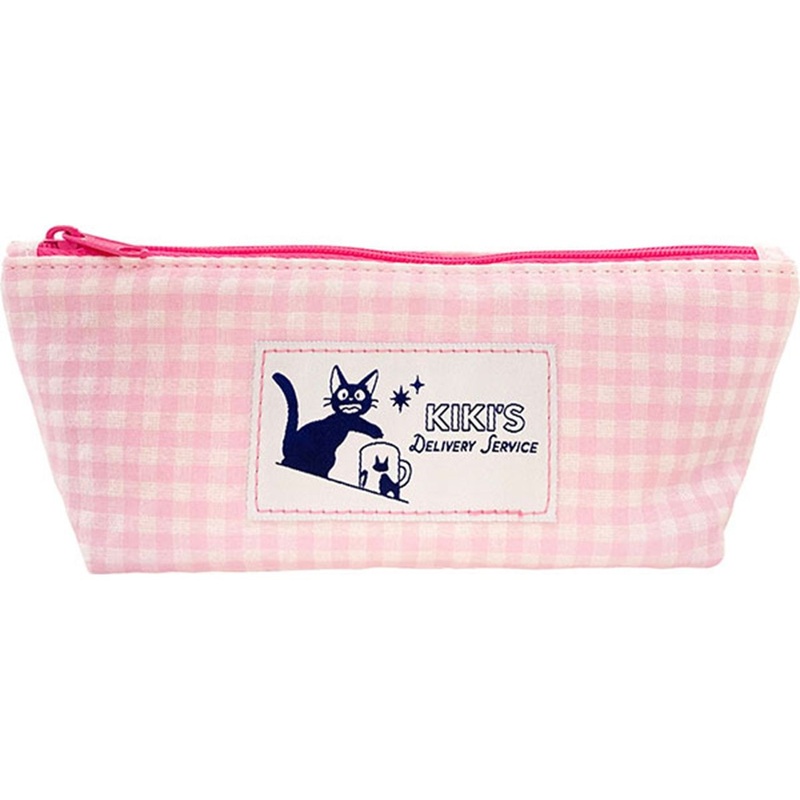 Pink Checkered Pencil Case Studio Ghibli Kiki’s Delivery Service