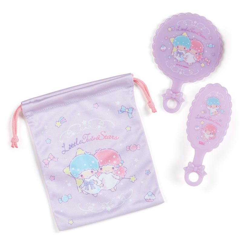 Sanrio Mirror and Hair Brush Set Little Twin Stars