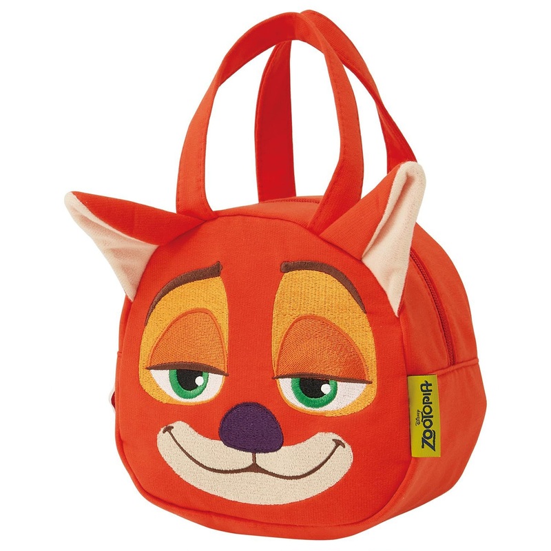 Skater Zootopia Sweat Fabric Die-Cut Bag / Nick