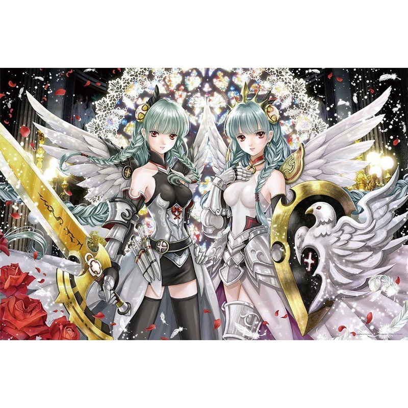 Yanoman 10-1273 Jigsaw Puzzle The Valkyries of White Wings (Puzzle & Dragons) (Shiitake) (1000 Pieces)