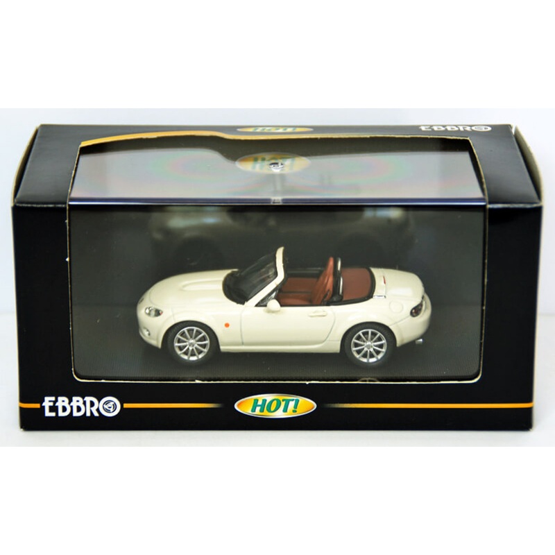 Ebbro 43719 MAZDA ROADSTER 2005 MX-5 MIATA White 1/43 Scale