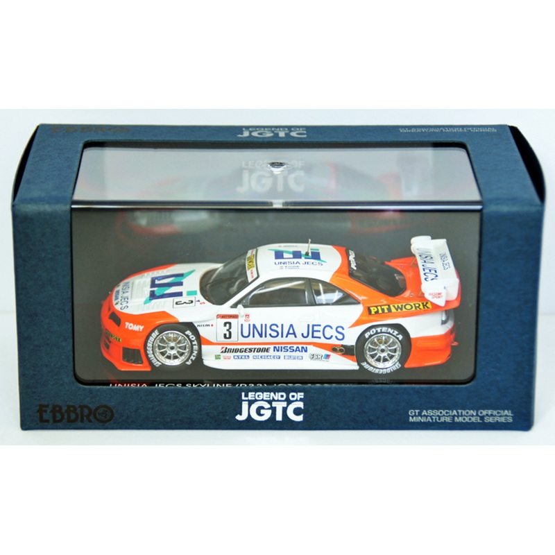 Ebbro 44255 Unisia Jecs Skyline Jgtc 1998 Hdf (White/Orange) 1/43 Scale