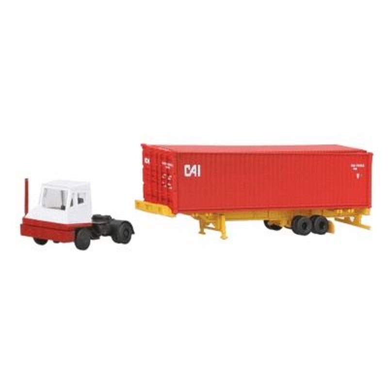 N Yard Tractor/wht /40′ CAI Container & Chassis