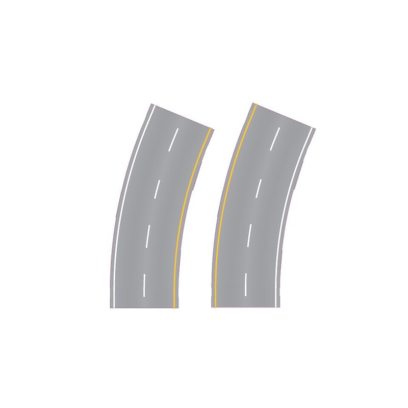 Aged Asphalt Broad Curve Interstate Type