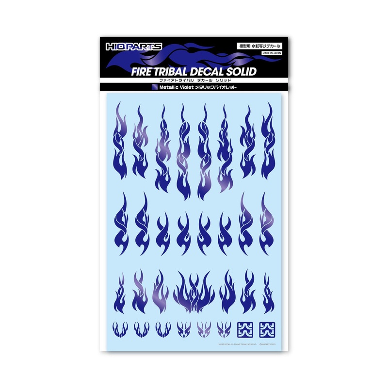 HiQparts Fire Tribal Decals Solid Metallic Violet