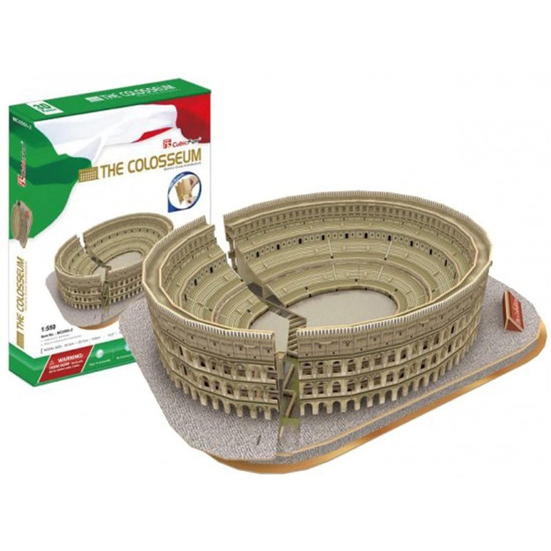 MC055h-2 Heart Art Collection Jigsaw Puzzle 3D Craft Model Colosseum (World Heritage: Rome Italy) (120 Pieces)