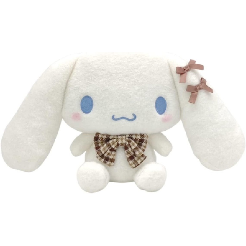Nakajima Sanrio Plush Toy M Cinnamoroll (Fluffy Mocha Check)