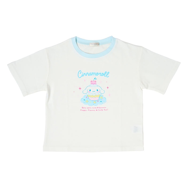 Sanrio Kids Short Sleeve T-Shirt Cinnamoroll White 130cm