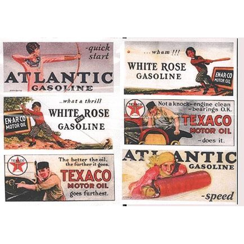 Vintage Gas Station/Oil Signs (6) 1920s