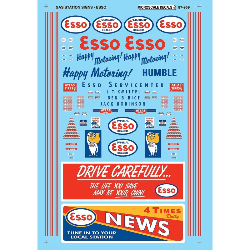 Gas Station Sign Sets Esso 1946-1965