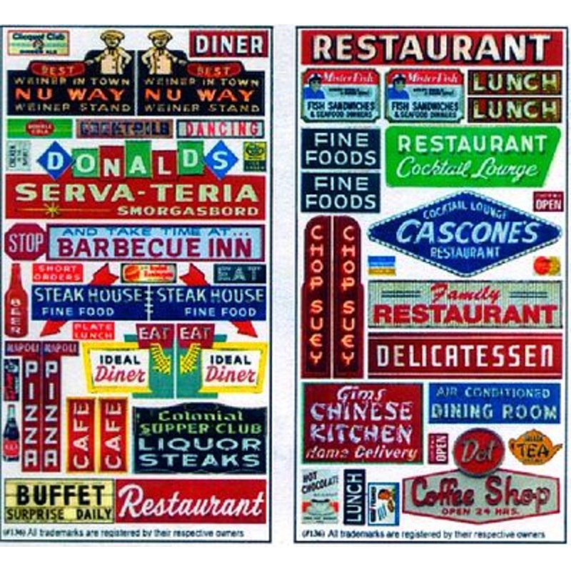 Restaurant & Cafe Storefront Signs (2)